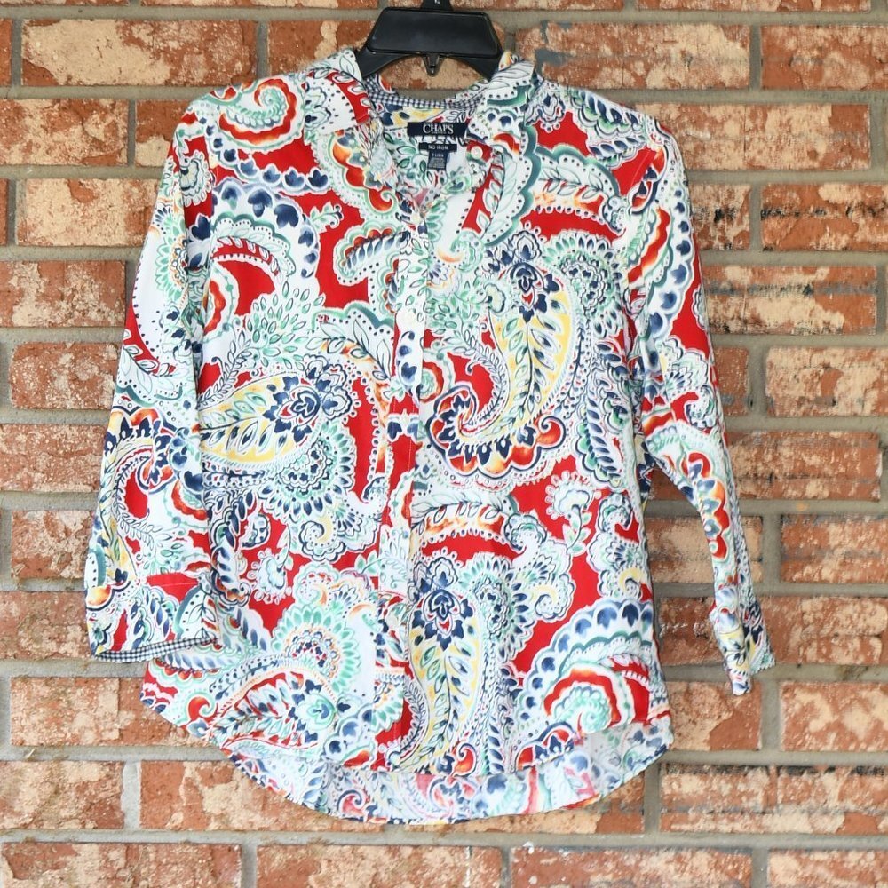 Chaps Multicolored Top - Picture 1 of 5